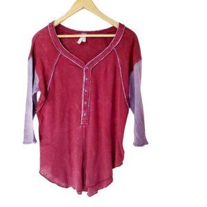 FREE people casual solid summer red pullover women's tops size XS